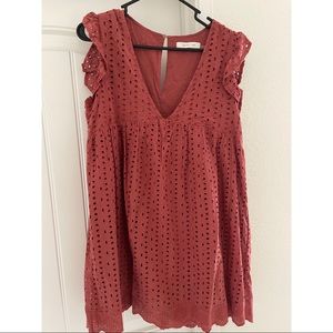 Eyelet hidden Romper dress